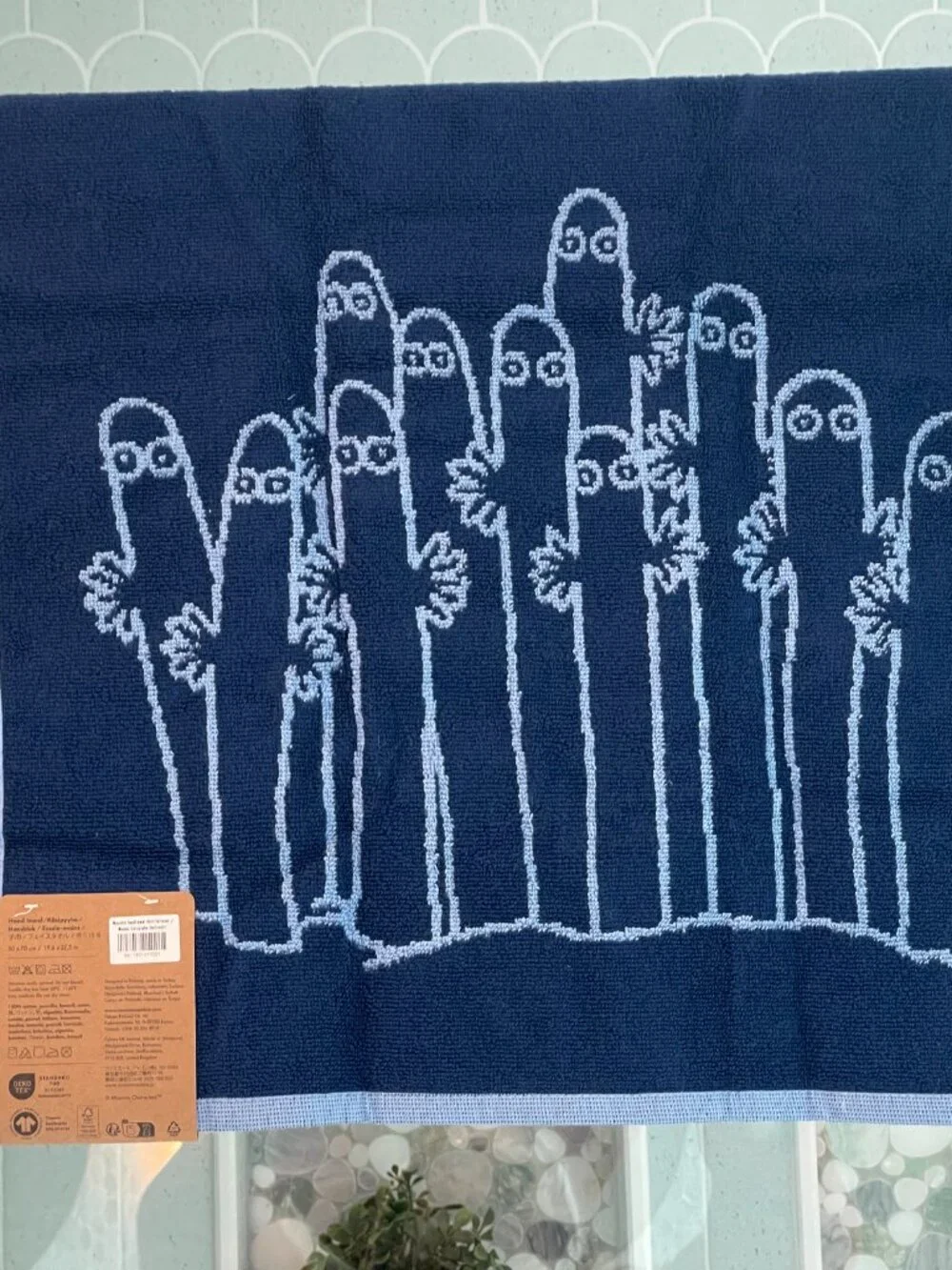 Moomin Arabia Weird Blue Creature Hand Towel – Oversized Reversible Wow Gift